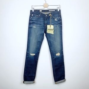 AG NWT Distressed Premiere Skinny Straight Jeans